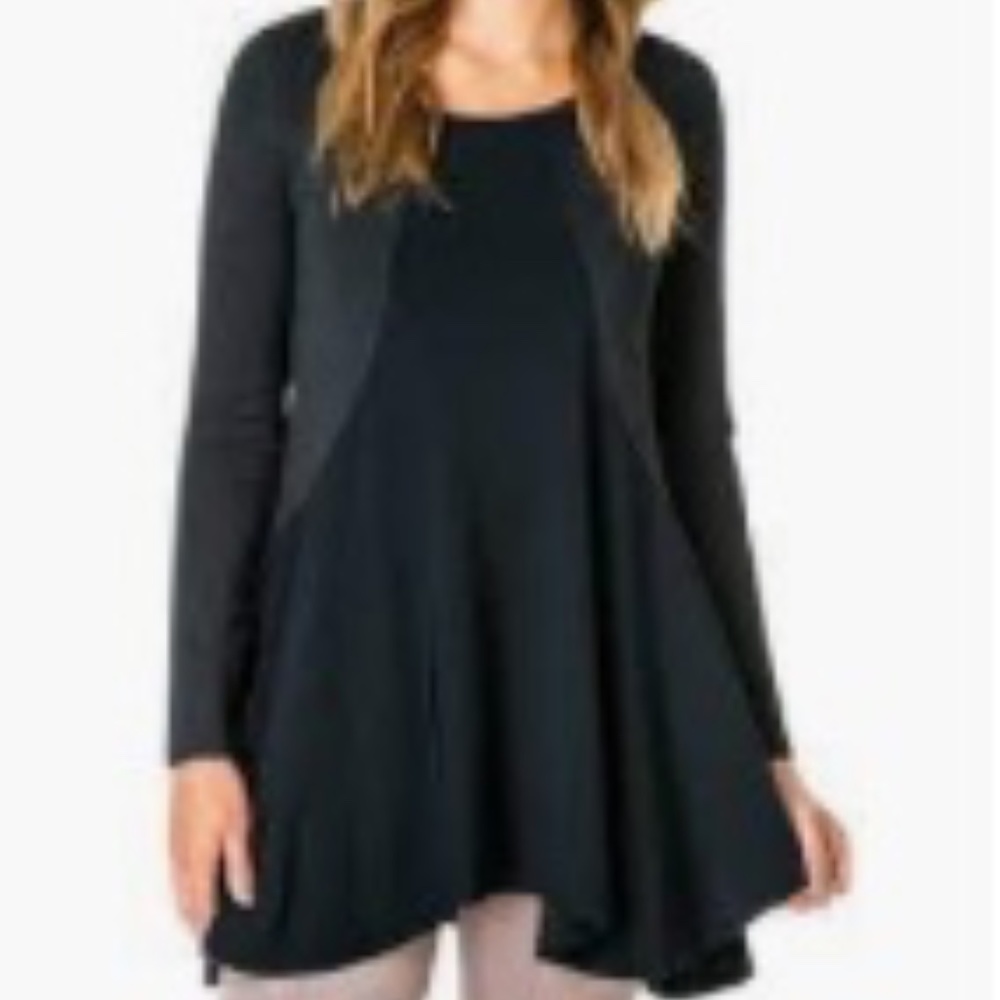 YEST Grey Black Tunic Top